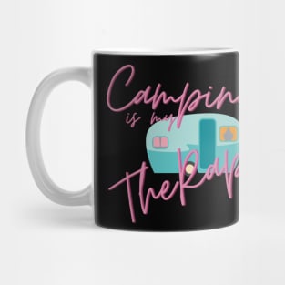 Camping is my Therapy Pink Design Mug